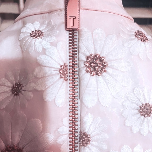 TED BAKER FLORAL JACQUARD EMBELLISHMENT  DRESS SZ US 10 TED SZ 4 $695 RETAIL - Picture 8 of 14
